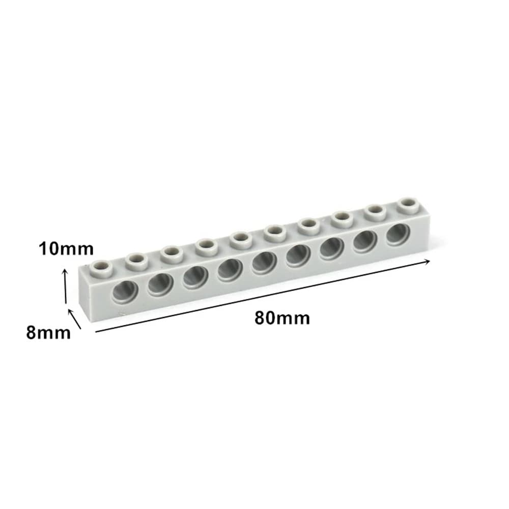 Technical Brick Beams 1x10 with Holes
