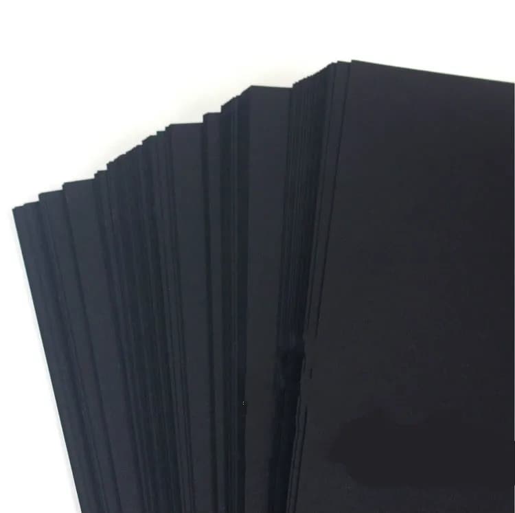 Black Cardboard Paper Sheets, 50-Count A3/A4