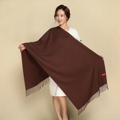 Soft Wrap Shawl with Tassels