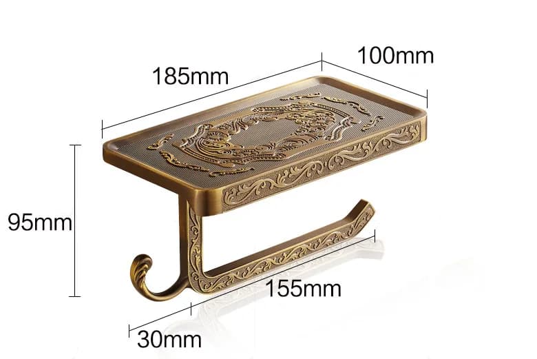 Antique Brass Bathroom Accessories Set