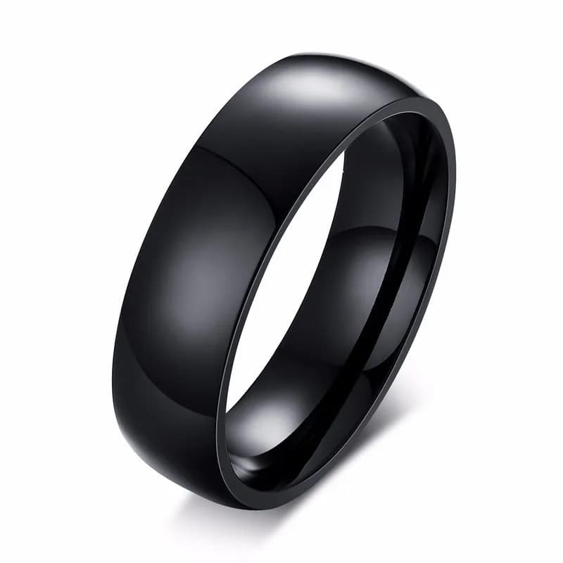 Gold-Tone Stainless Steel Wedding Band Ring