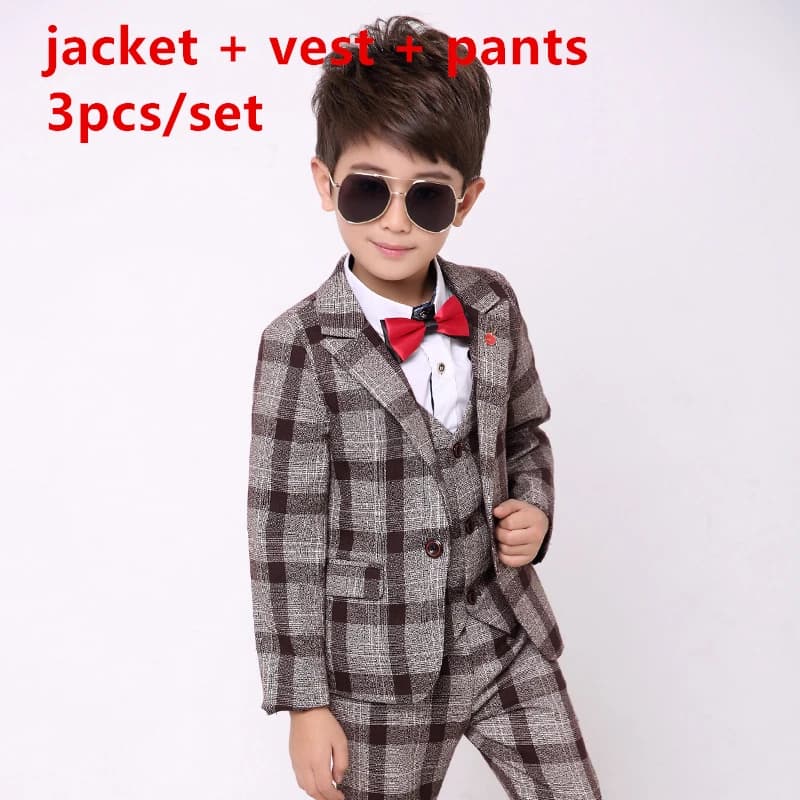 Boys Formal Tuxedo Suit Set with Blazer