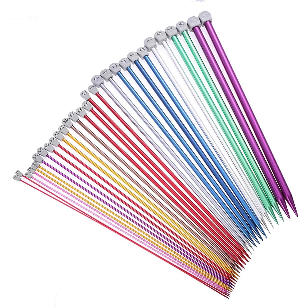 Aluminum Straight Knitting Needles 35cm