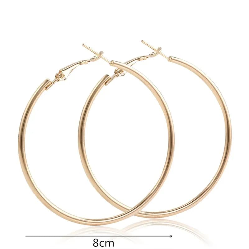 Geometric Hollow Circle Hoop Earrings
