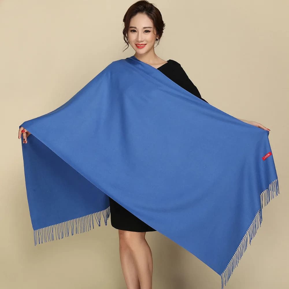 Soft Wrap Shawl with Tassels