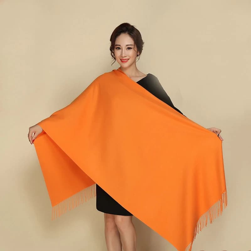 Soft Wrap Shawl with Tassels