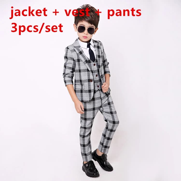 Boys Formal Tuxedo Suit Set with Blazer