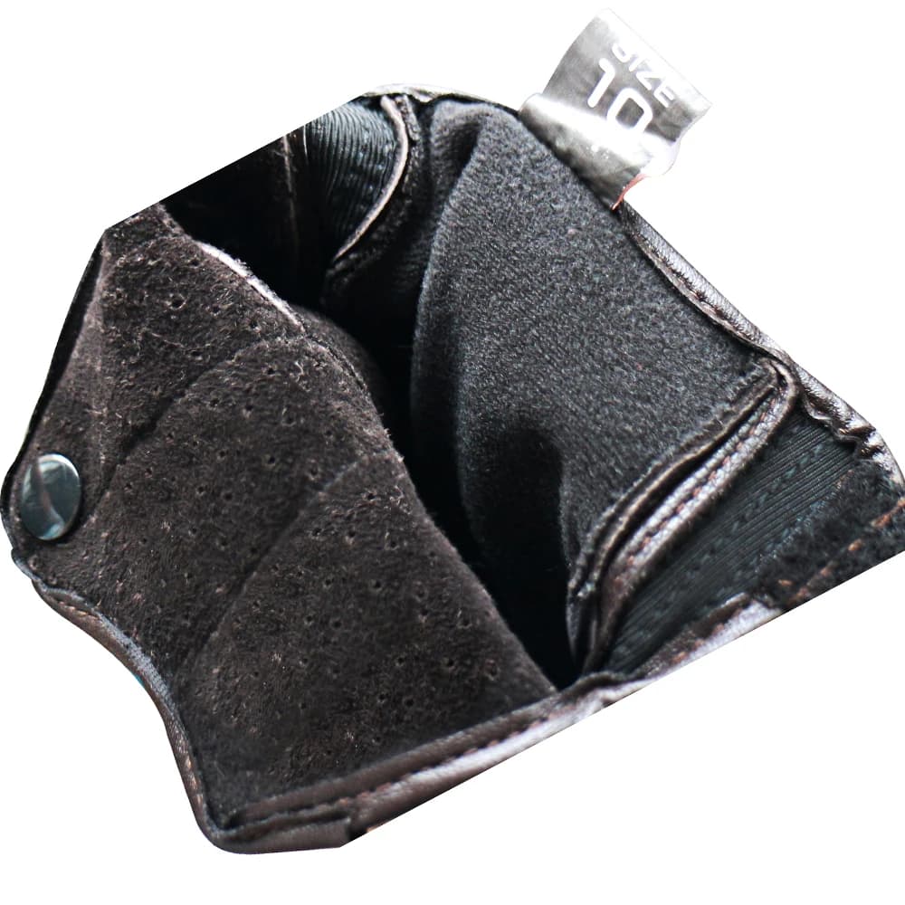 Brown Leather Motorcycle Gloves Touch Screen