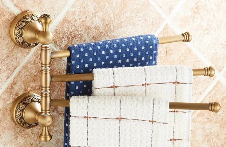 Antique Brass Bathroom Accessories Set