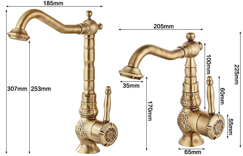 Antique Brass Bathroom Accessories Set
