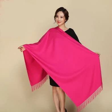 Soft Wrap Shawl with Tassels