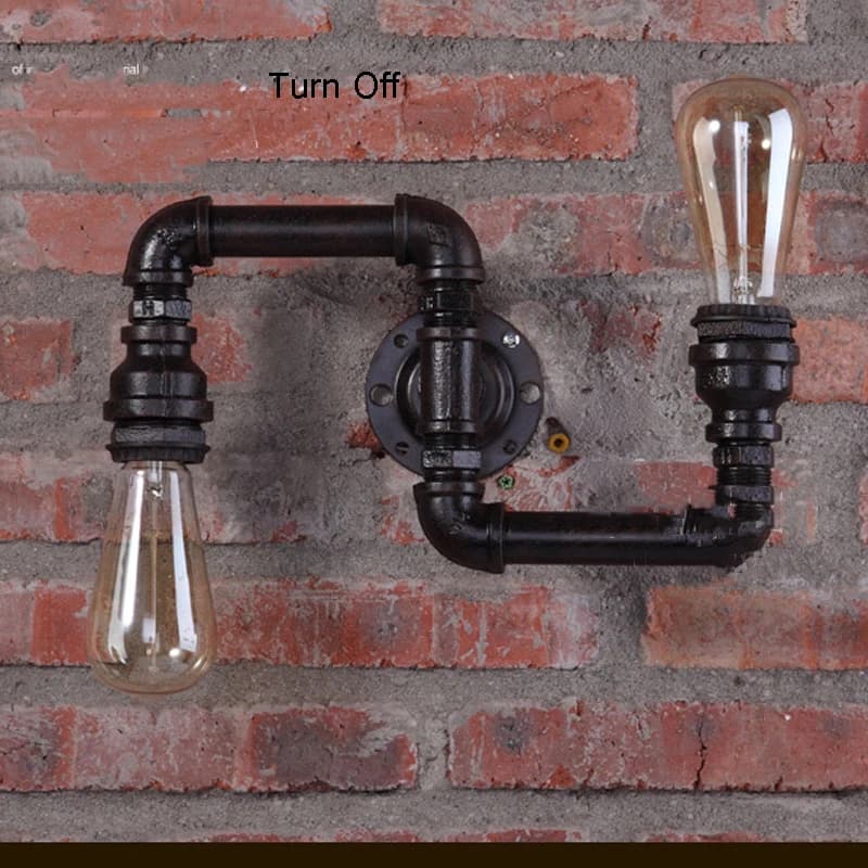 Retro Loft Water Pipe Wall Sconce