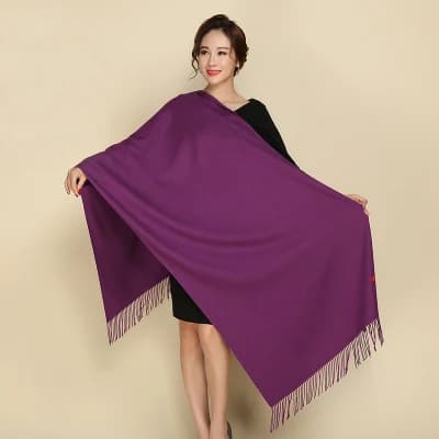 Soft Wrap Shawl with Tassels