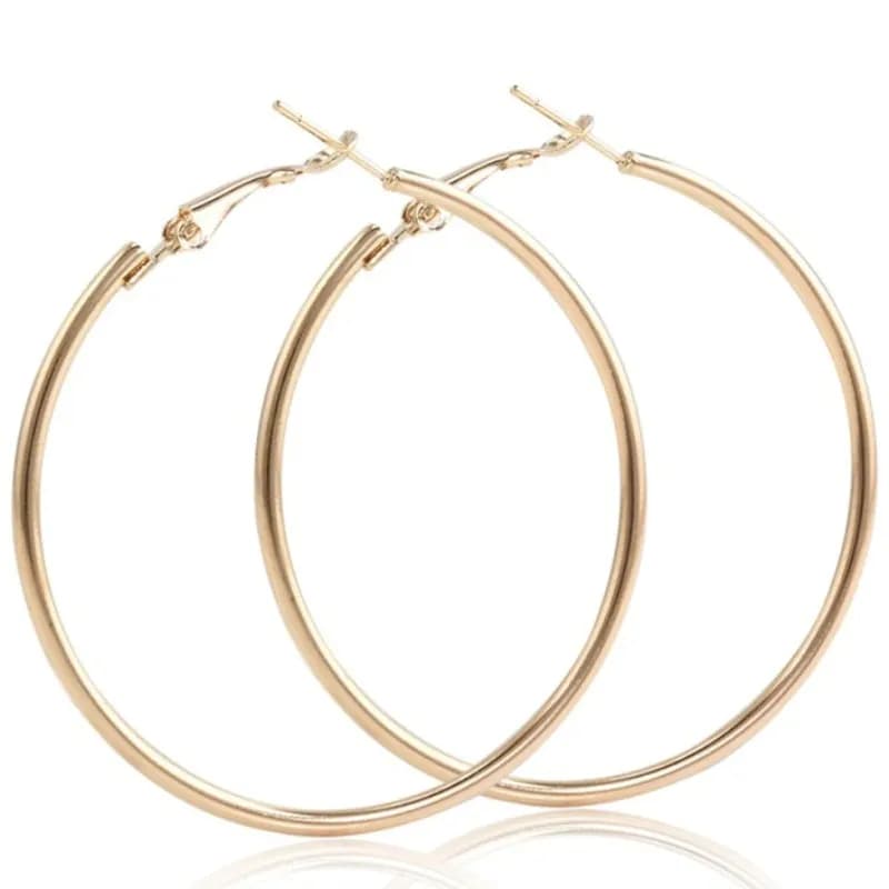 Geometric Hollow Circle Hoop Earrings