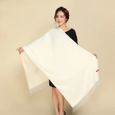Soft Wrap Shawl with Tassels