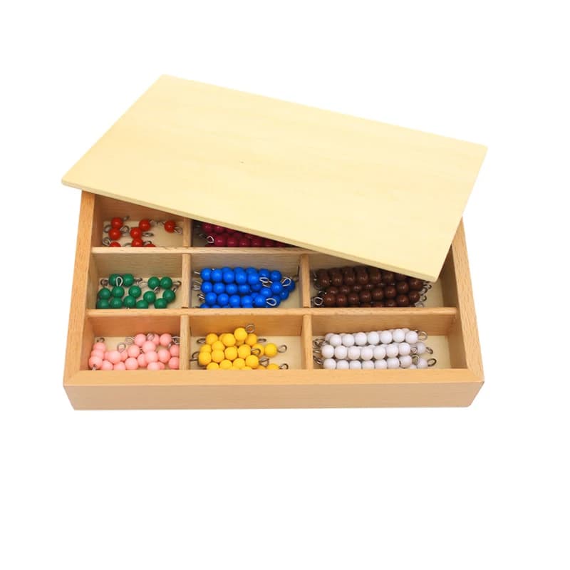 Kids Toys Montessori Materials Educational Wooden Toy Colorful Checker Board Beads Math Toys Early Childhood Preschool Training