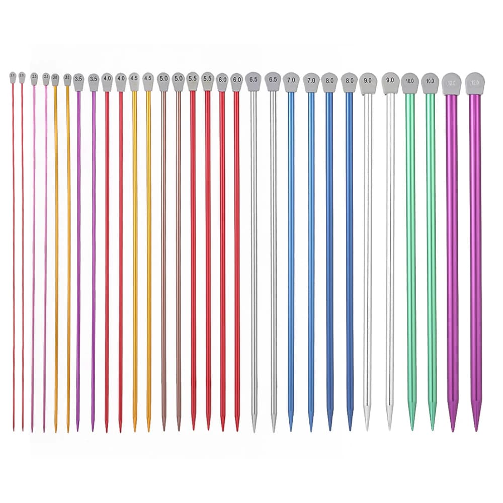 Aluminum Straight Knitting Needles 35cm