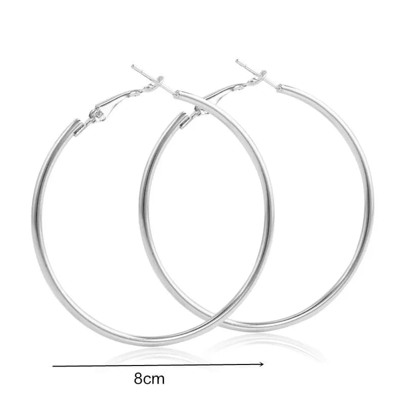 Geometric Hollow Circle Hoop Earrings