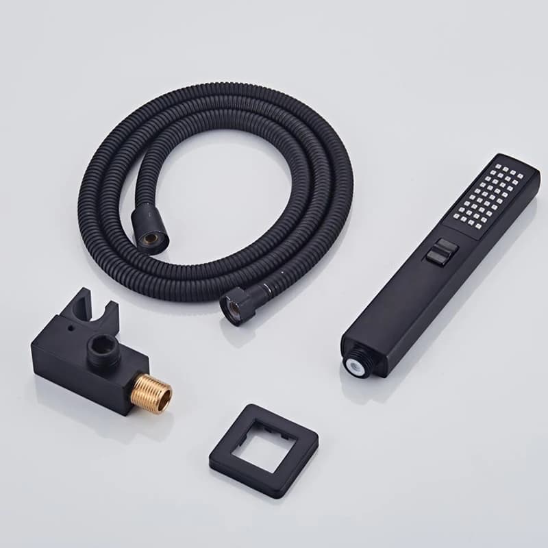 Bathroom Accessories Black Wall ABS Shower Mounting Brackets Black Shower&Spray 2 Function Handheld Sprinkler Balck 150CM Hose