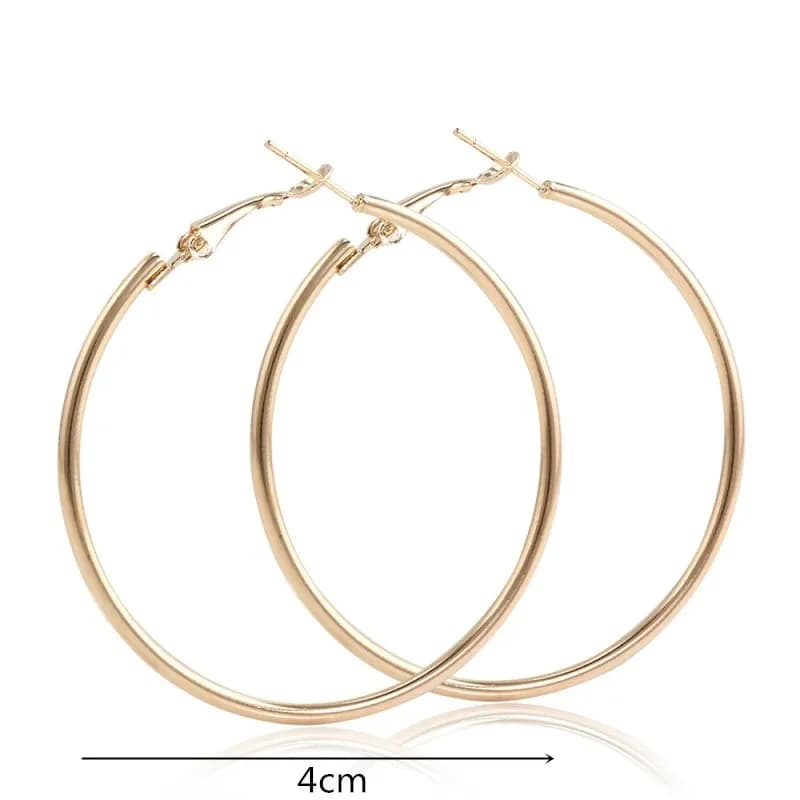 Geometric Hollow Circle Hoop Earrings