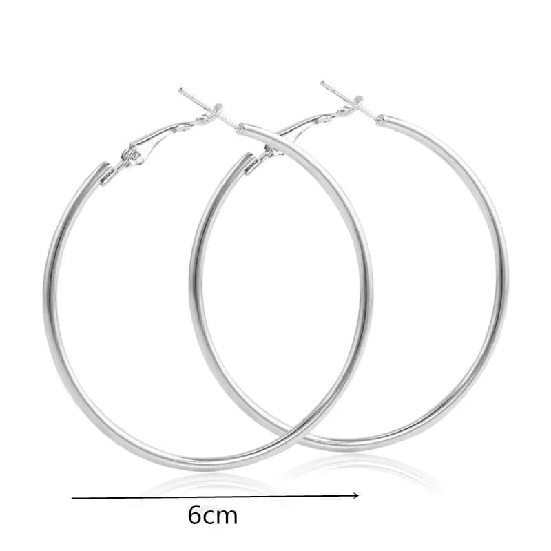 Geometric Hollow Circle Hoop Earrings