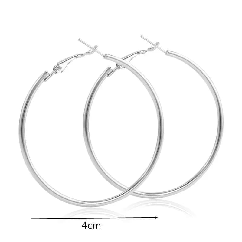 Geometric Hollow Circle Hoop Earrings