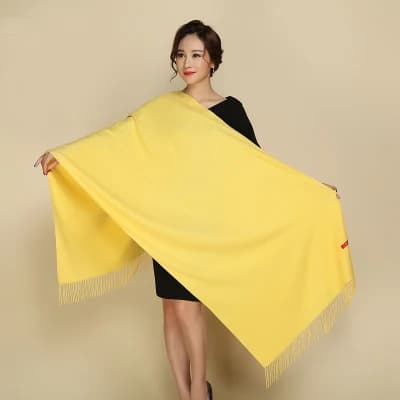 Soft Wrap Shawl with Tassels