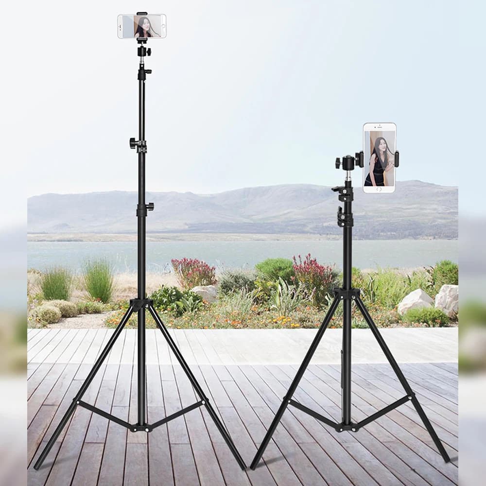 Foldable Phone Tripod Stand, Adjustable Height