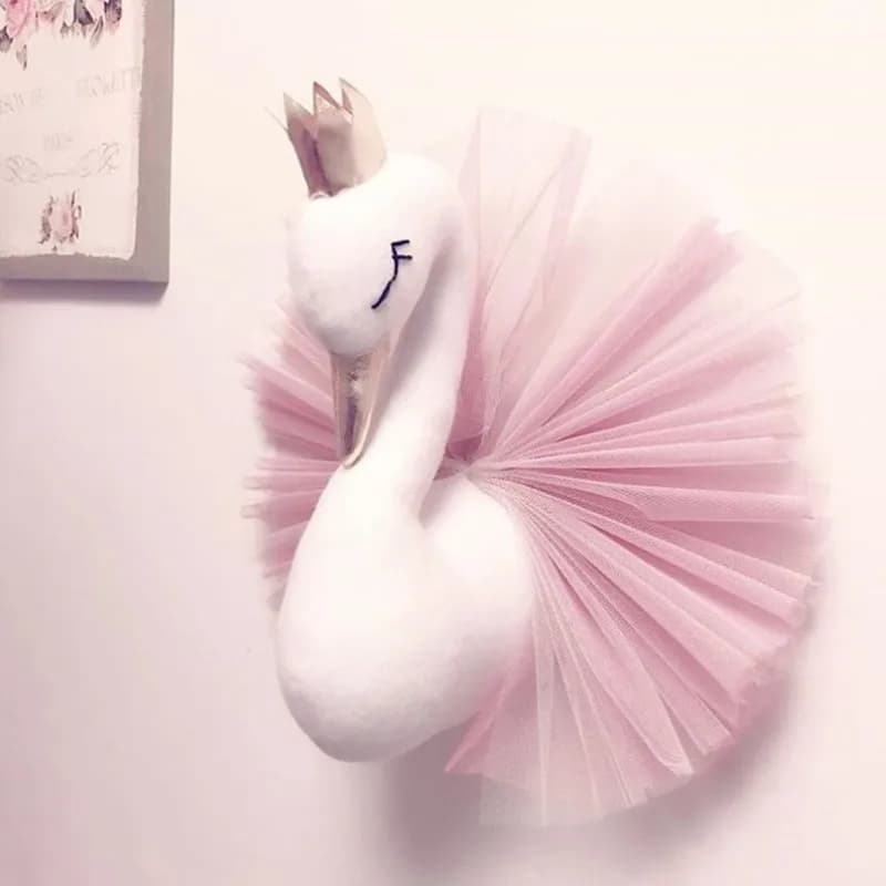 Kids Room Decoration 3D Cartoon Animal Head Wall Hanging Decor Elephant Deer Unicorn Stuffed Toys For Children Bedroom Decor