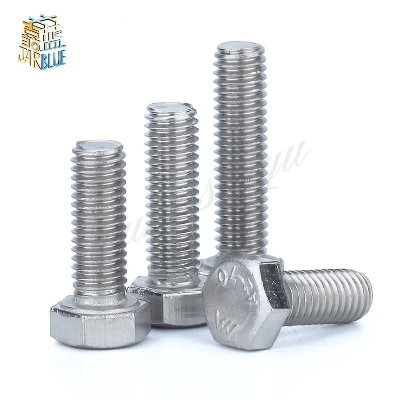 Stainless Steel M10 Hex Bolts Fine Thread