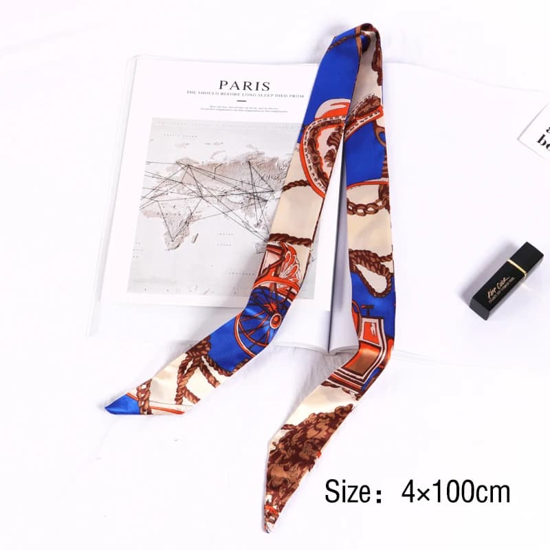 Printed Floral Skinny Scarf
