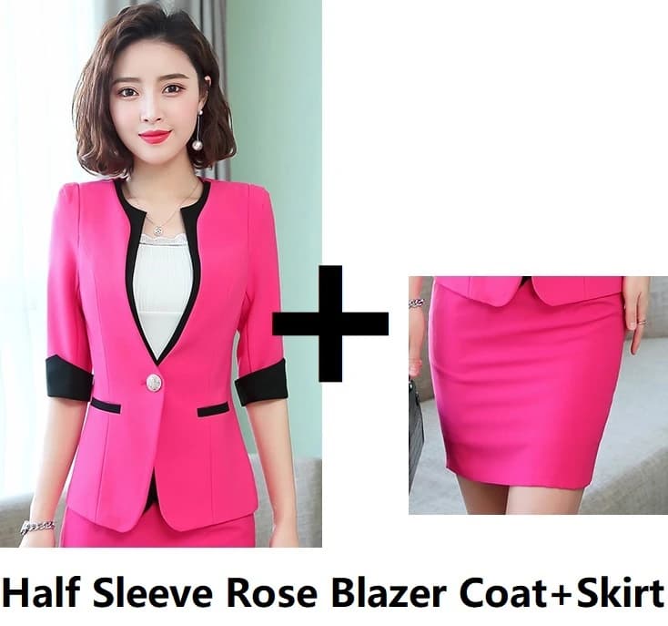 Women's Two-Piece Formal Blazer Suit Set