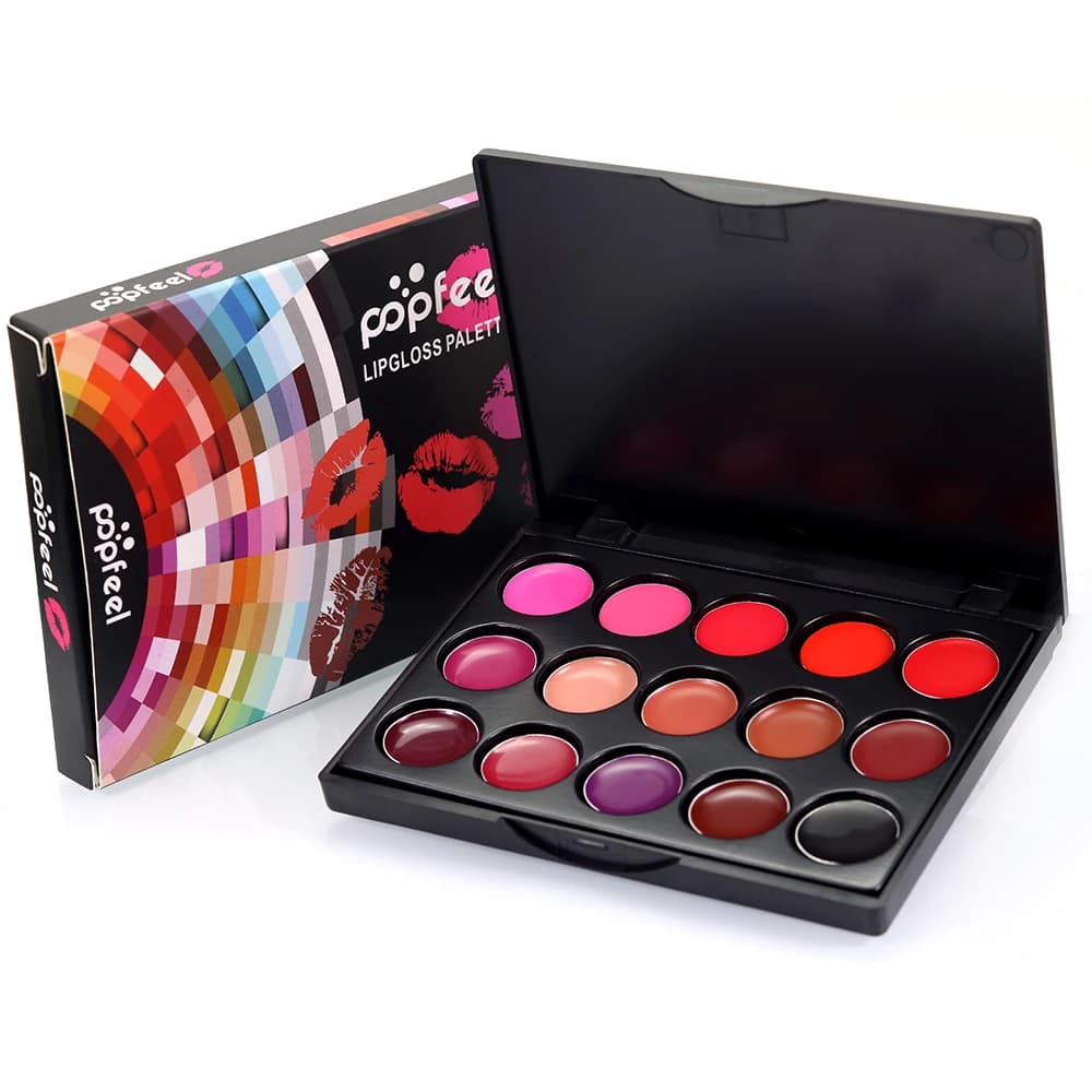 15-Color Mini Lip Gloss Palette