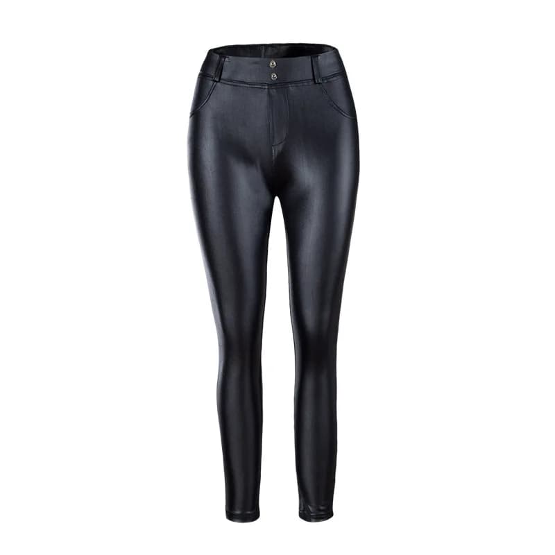 Women's Low-Rise Faux Leather Jeggings