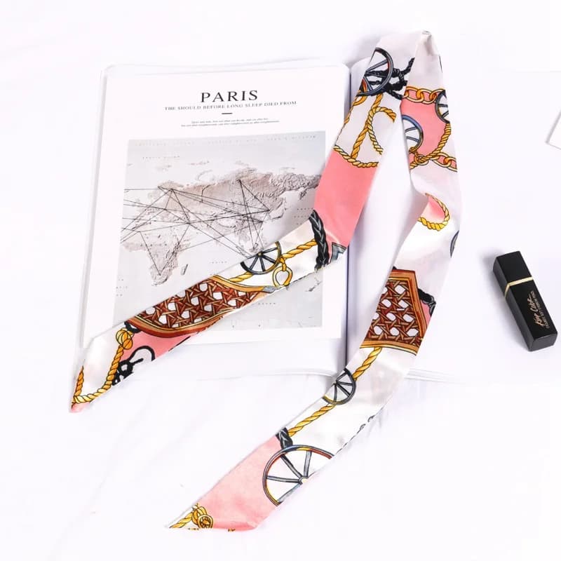 Printed Floral Skinny Scarf