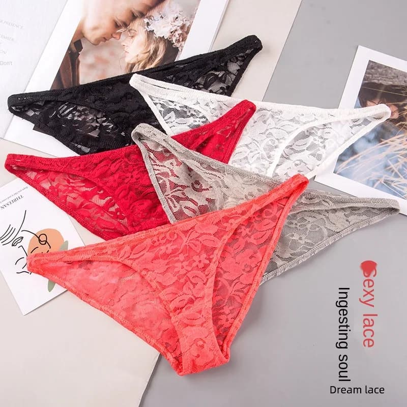 Women's Seamless Lace Low-Waist Briefs