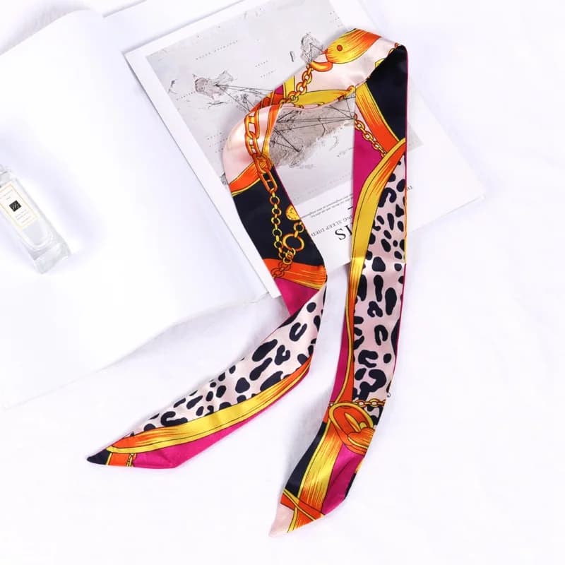 Printed Floral Skinny Scarf