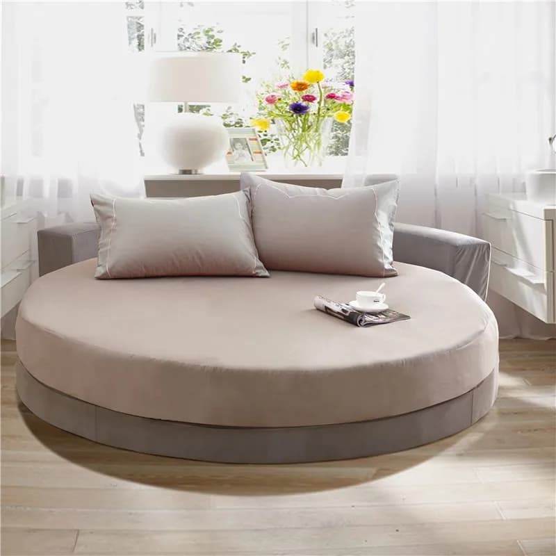 Round Cotton Fitted Sheet