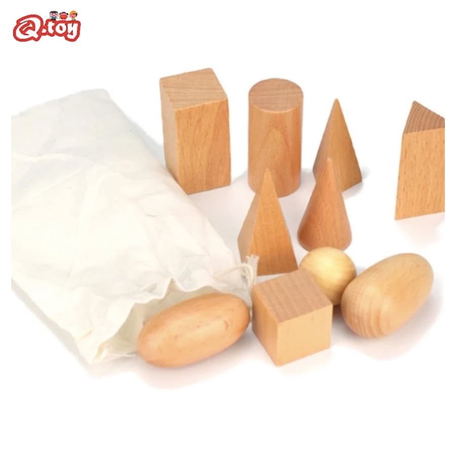Wooden Geometry Shape Stacking Blocks
