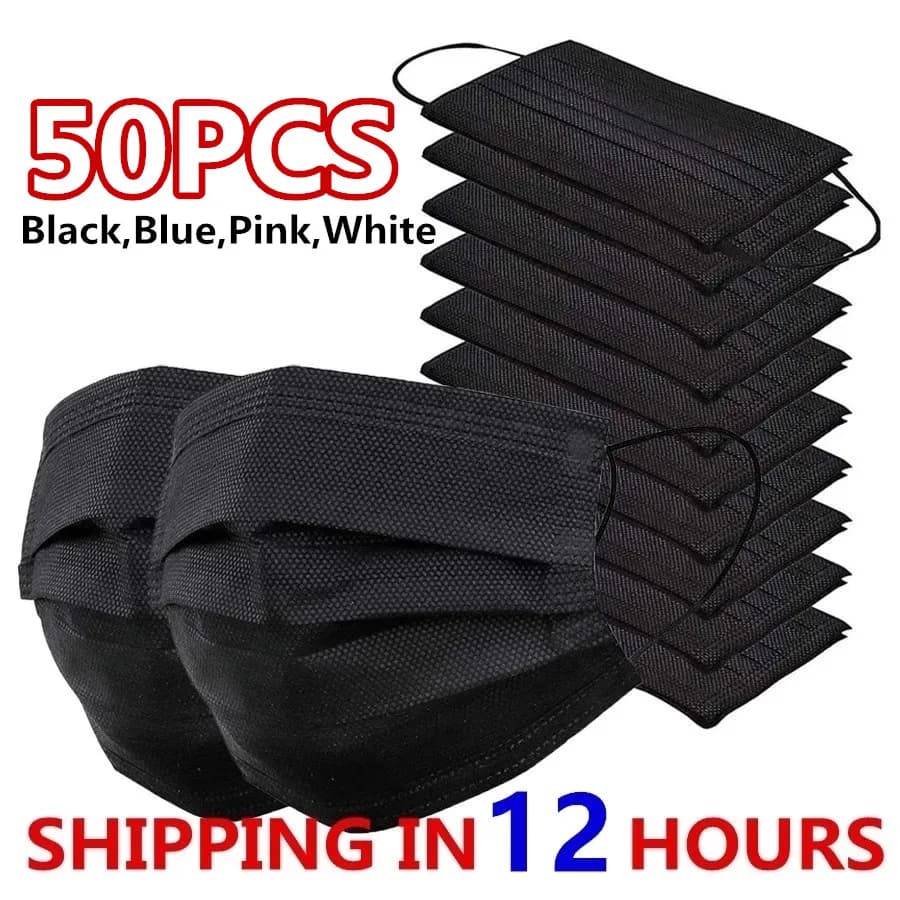 Disposable 3-Layer Face Masks with Earloops