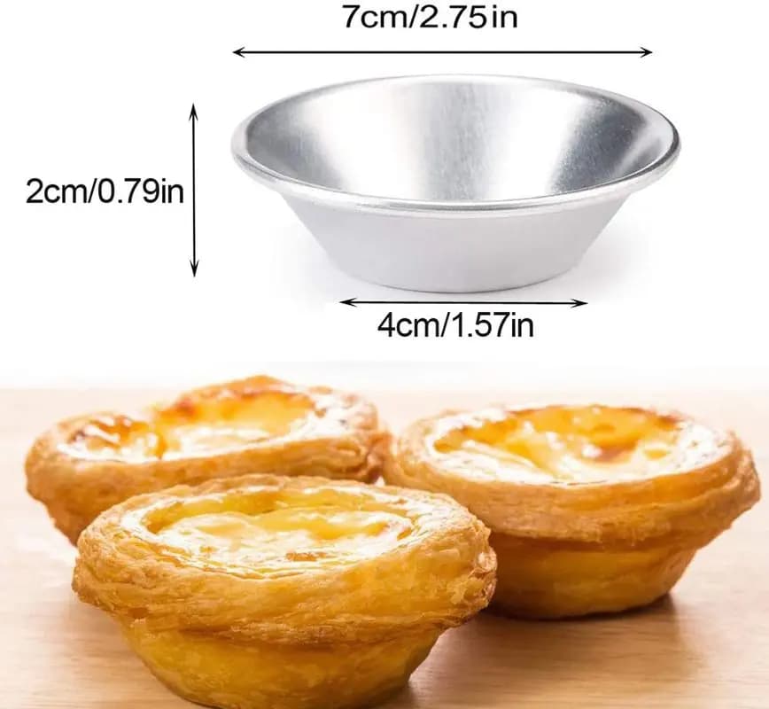 Aluminum Round Baking Molds Set of 20