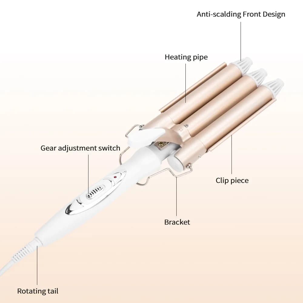 Triple Barrel Ceramic Curling Iron