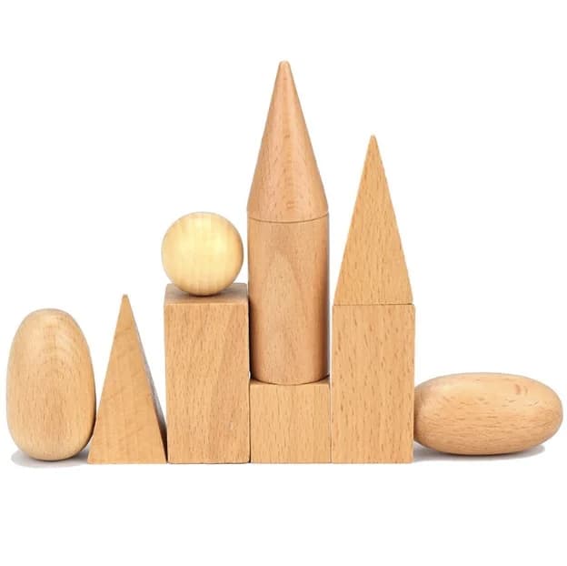Wooden Geometry Shape Stacking Blocks