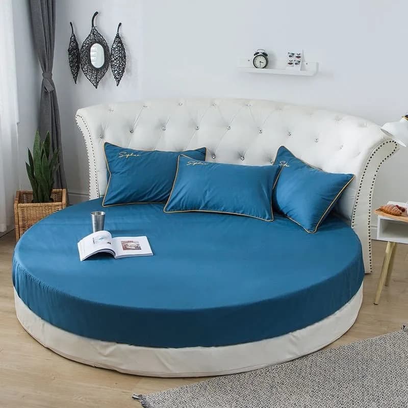 Round Cotton Fitted Sheet