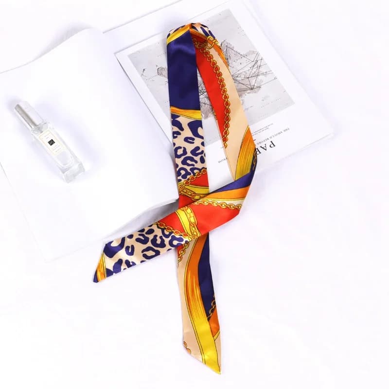 Printed Floral Skinny Scarf
