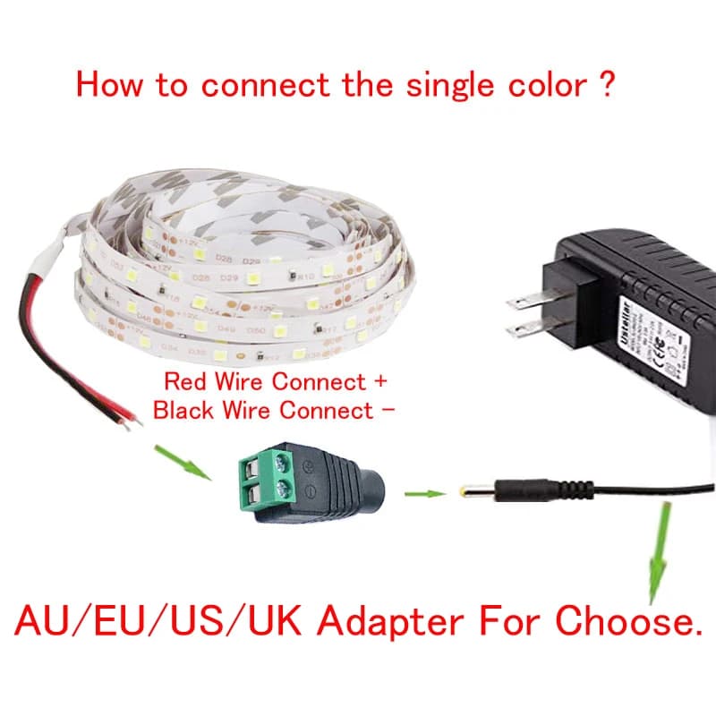 LED Strip Light 1M 2M 3M 4M LEDs Dimmable DC 12V 60LEDs/M Indoor Decorative Tape White Blue Red TV Festival LED Strip Lighting