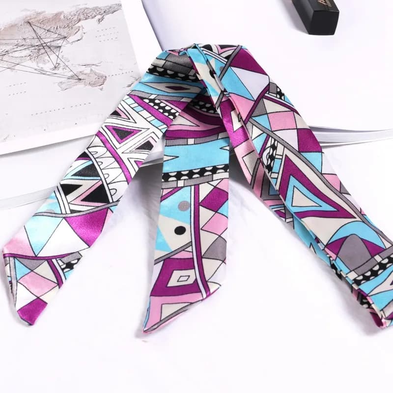 Printed Floral Skinny Scarf