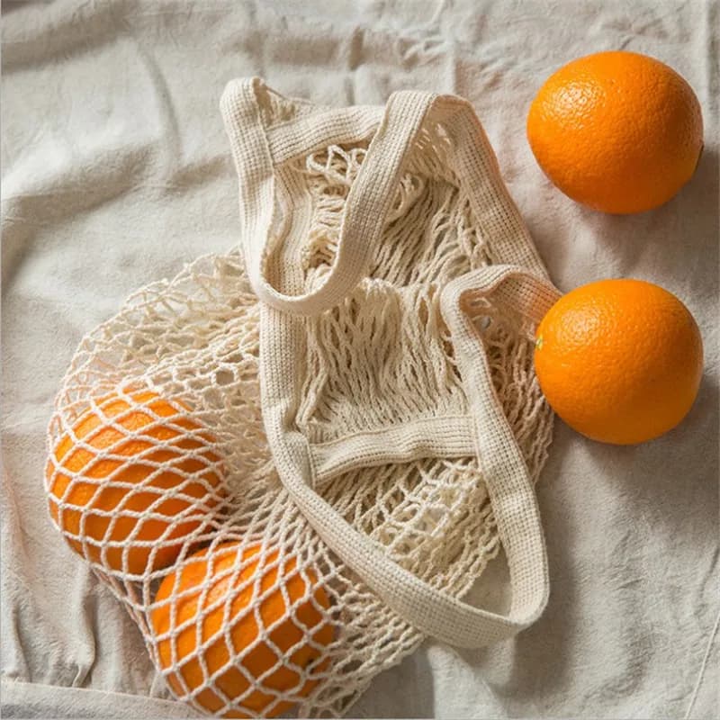 Reusable Cotton Mesh Grocery Bag
