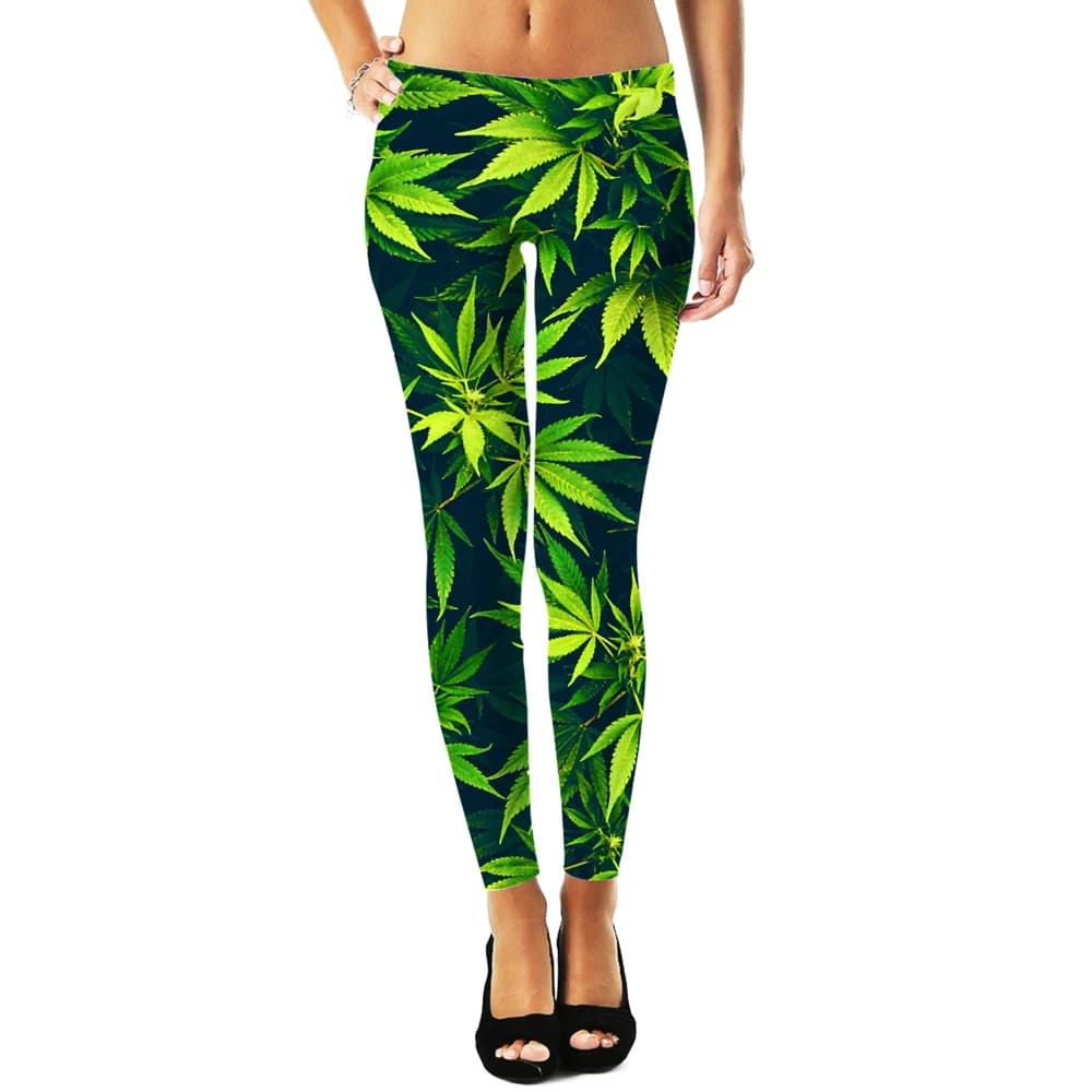 Digital Print Botanical Leggings