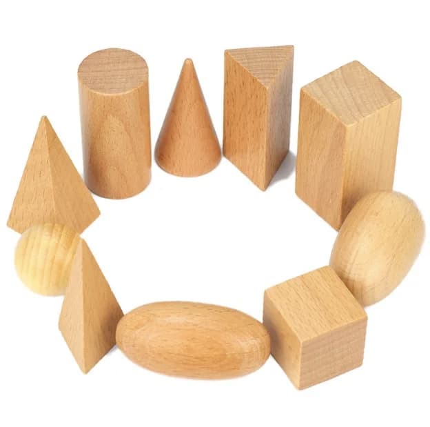 Wooden Geometry Shape Stacking Blocks